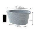 thumbnail image 2 of Unique Bargains Large Storage Baskets Cotton Rope Basket Woven Laundry Basket with Handle, 2 of 6