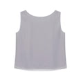 thumbnail image 4 of Oyolan Débardeur en Mousseline Uni pour Femme, Col Rond, Camisole Décontractée Sans Manches, Hauts Habillés Gris G, 4 of 5