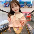 thumbnail image 2 of Children‘s Sweet Shirt Summer Plaid Short-sleeved Blouse For Girls, 2 of 11