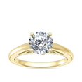 thumbnail image 1 of 1.00 Carat Excellent Round Cut Natural Diamond Unique Solitaire Ring for Engagement Solid 14K Yellow Gold Size 8.5, 1 of 8