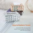 thumbnail image 3 of Mistaha Crystal Tissue Box Rectangular Decorative Tissue Box Holder Sparkling Tissue Holder Napkin Facial Tissue Holder Paper Towel Dispenser for Bathroom Dresser Table Car Store Office, 3 of 8