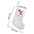 thumbnail image 3 of Fridja 8 Inch Mini Initial Christmas Stocking Monogram Embroidered Christmas Stocking White Knitted Small Christmas Stocking Decorations for Fireplace Mantle Christmas Wall, 3 of 5