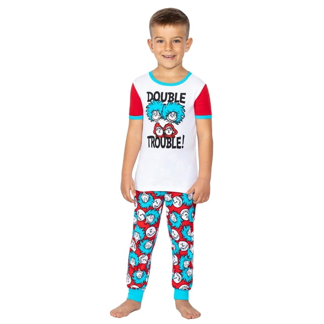 Dr. Seuss Pyjama Garçon Pantalon en Coton et Haut de Pyjama Amusant