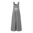 thumbnail image 2 of Gupgi Women Loose Style Overalls, Sleeveless Square Collar One-piece, 2 of 6