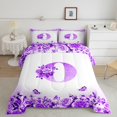 thumbnail image 2 of Erosebridal Monogrammed Comforter Sets Queen Size,Personalized Initial Bedding Queen Comforter Set,Letter Decoration,Reversible,Ultra Soft,3-Piece, 2 of 8