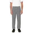 thumbnail image 1 of TOPTIE Classic Baggy Black and White Checkerboard Chef Pants with Drawstring Waist, 1 of 6