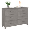 thumbnail image 2 of vidaXL Sideboard Hamar Light Grey 113x40x80 cm Solid Wood Pine 0 Shelves, 2 of 5
