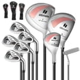 thumbnail image 1 of Gymax Women's 9 Pieces Complete Golf Club Set w/ 460cc Alloy Driver & Head Covers Pink, 1 of 10