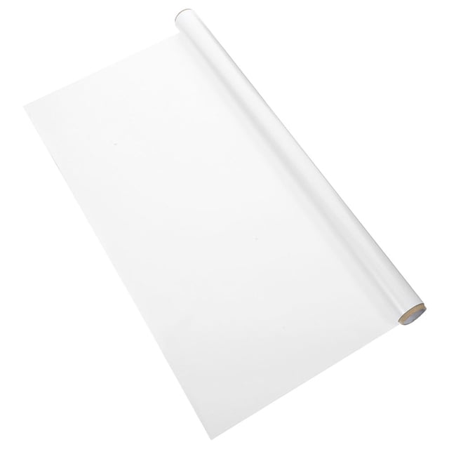 1 Set Multi-Function Whiteboard Dry Erase Board Erasable White Board Sticker Static White Board Sheet. A roll of white dry erase sheet made of durable plastic, cloth, iron, and PVC material, measuring 117.90 x 17.68 inches. The static whiteboard sheet is versatile, erasable, and can be cut into various shapes or sizes for use on smooth surfaces like walls, doors, cabinets, or fridges. Ideal for writing, drawing, or learning in classrooms, playrooms, or teens' rooms.