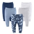 thumbnail image 1 of The Peanutshell Baby Boy Pants, 5-Pack, Blue Camo, 1 of 7