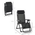 thumbnail image 3 of Outsunny Reclining Zero Gravity Chair with Adjustable Backrest, Light Grey, 3 of 10