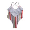 thumbnail image 3 of Women‘s Striped One-piece Swimsuit Color Blocking Sling Swimwear, 3 of 4