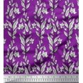 thumbnail image 1 of Soimoi Rayon Fabric Leaves & Floral Block Print Fabric by The Yard 56 Inch Wide, 1 of 3