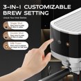 thumbnail image 4 of WHALL Cafetière à Écran Tactile 20 Bars, avec Buse Vapeur Mousseur à Lait, Machine à Expresso en Acier Inoxydable, 4 of 7
