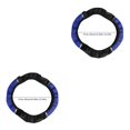 thumbnail image 1 of Baohd PU Leather Car Steering Wheel Glove Protector Cover Universal 15 UK Random Black Blue 2Set, 1 of 2