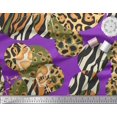 thumbnail image 2 of Soimoi Purple polyester Crepe Fabric Leopard & Wild Animal Skin Print Fabric by Yard 52 Inch Wide, 2 of 3