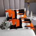 thumbnail image 3 of Erosebridal Ensembles de Couvre-Lits à Éclaboussures d'Encre Abstraites Orange Taille Simple, Courtepointe de Lit Géométrie Géométrique Moderne, Ensembles de Courtepointe d'Art Abstrait Moderne pour Lit Taille Simple, Décoration de Chambre Ultra Douce, 2 Pcs, 3 of 6