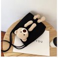 thumbnail image 4 of Up to 65% off Ladies Fashion Minimalistic Pure Color Cute Bear Handbag High Capacity One Shoulder Bag, 4 of 8