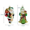 thumbnail image 4 of 2Pcs Santa Claus Pendants Glass  Tree Hanging Ornaments Decor for Holiday Home Party, 4 of 11