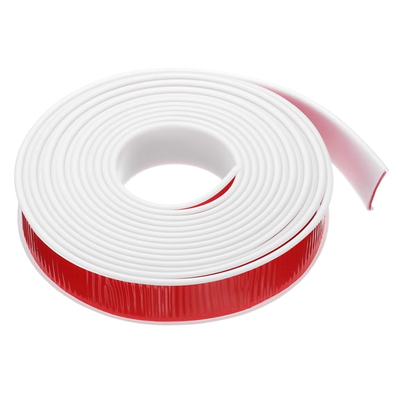 Uxcell Bande de Bord en Forme de U 1-19/32 Pouces x 19.7 Pieds (40mm x 6M) Autocollant TPE Ruban de Placage Flexible Bande de Bord Souple Protecteur pour Protection de Meuble Armoire Table Réparation, Blanc