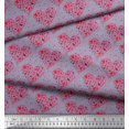 thumbnail image 2 of Soimoi Modal Satin Fabric Bird & Heart Fabric Prints by Yard 42 Inch Wide, 2 of 3