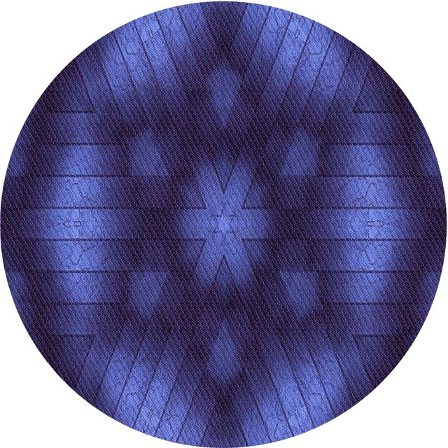 Ahgly Company Tapis d'Intérieur Lavables en Machine, Ronds, Bleu Nuit Transitionnel, Ronds de 3'