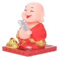 thumbnail image 2 of Buddha Figurine, Monk Decoration Solar Power Eco Friendly Auto Shaking Hand  For Gifts L,S, 2 of 8