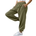 thumbnail image 3 of Pantalons de Jogging/Dance Décontractés en Coton pour Femmes Taille Haute, 3 of 5