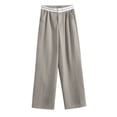 thumbnail image 1 of RKSTN Womns Pants Summer Elastic Waist Color Wide Leg Loose Home Long Pants Lightweight Soft Workout Pants, 1 of 1