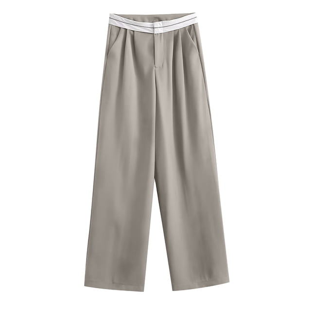 RKSTN Womns Pants Summer Elastic Waist Color Wide Leg Loose Home Long Pants Lightweight Soft Workout Pants