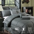 thumbnail image 4 of JML Ensembles de Couette en Polyester, Très Grand Californien, Gris, 10 Pcs, 4 of 5