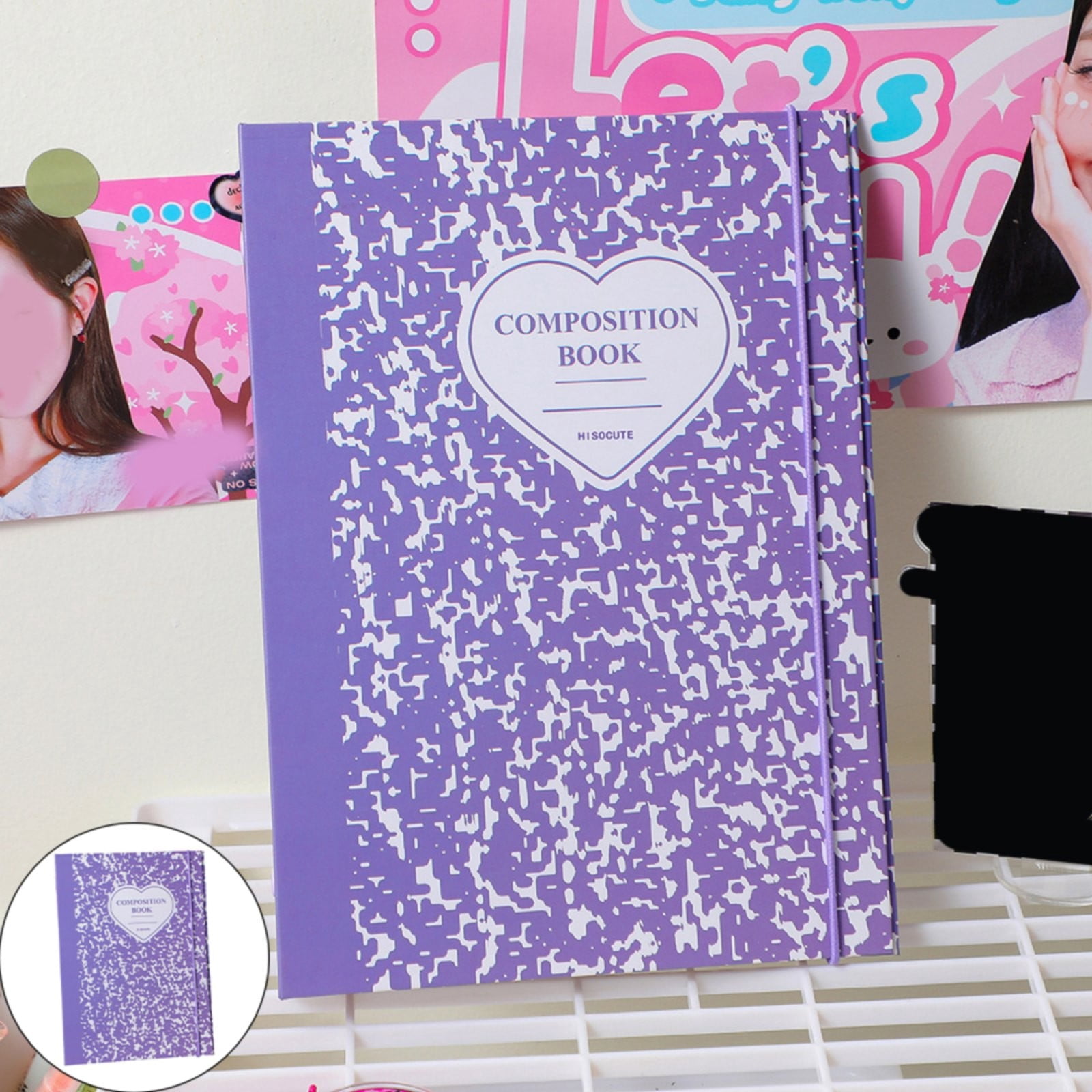 AKEGAMN Clearance! Composition Notebook College Ruled: Aesthetic Cute Hearts Composition Notebook Journal For School College Or Work Size: 7.5 x 9.25 Dimensions Notebook : Layout: College Ruled Line