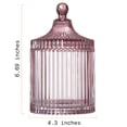 thumbnail image 3 of Beautiful Rose Pink Ribbed Glass Lidded Jar by Drew Barrymore, 3 of 6