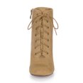 thumbnail image 2 of Unique Bargains Bottines à Lacets à Talon Haut Épais à Bout Rond pour Femmes, 2 of 6