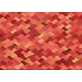 thumbnail image 1 of Ahgly Company Tapis d'Intérieur Rectangulaire Transitionnel Orange Rouge Orange Lavable à la Machine, 2 Pieds x 4 Pieds, 1 of 7