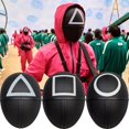 thumbnail image 4 of Game Masked Man Masques Réalité Survie Télé Accessoires de Cosplay Halloween Accessoires de Mascarade, Triangle, 4 of 7