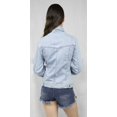 thumbnail image 2 of Women's Basic Denim Jacket Button Down Long Sleeve Ladies Stretch Jean Jackets, 2 of 5