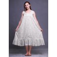 thumbnail image 3 of Bimba White2 Feuilles Coloré Sans Manches Robe de Nuit pour Femmes Coton Imprimé Vêtement de Nuit Dames Tenue de Sommeil Petit, 3 of 6