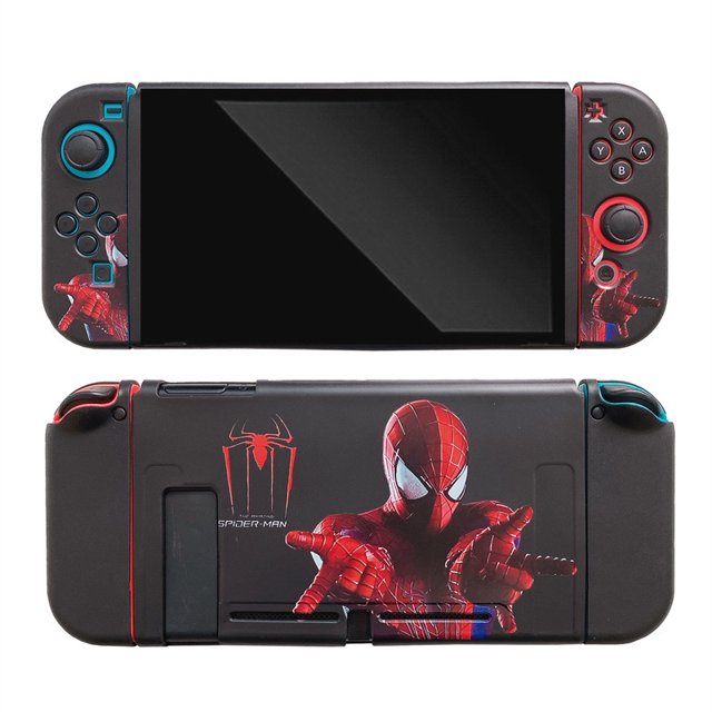 Étui de Protection en Silicone Souple Anti-Chute pour Nintendo Switch, Design Coloré, Antichoc et Durable (Motif B, pour Switch)