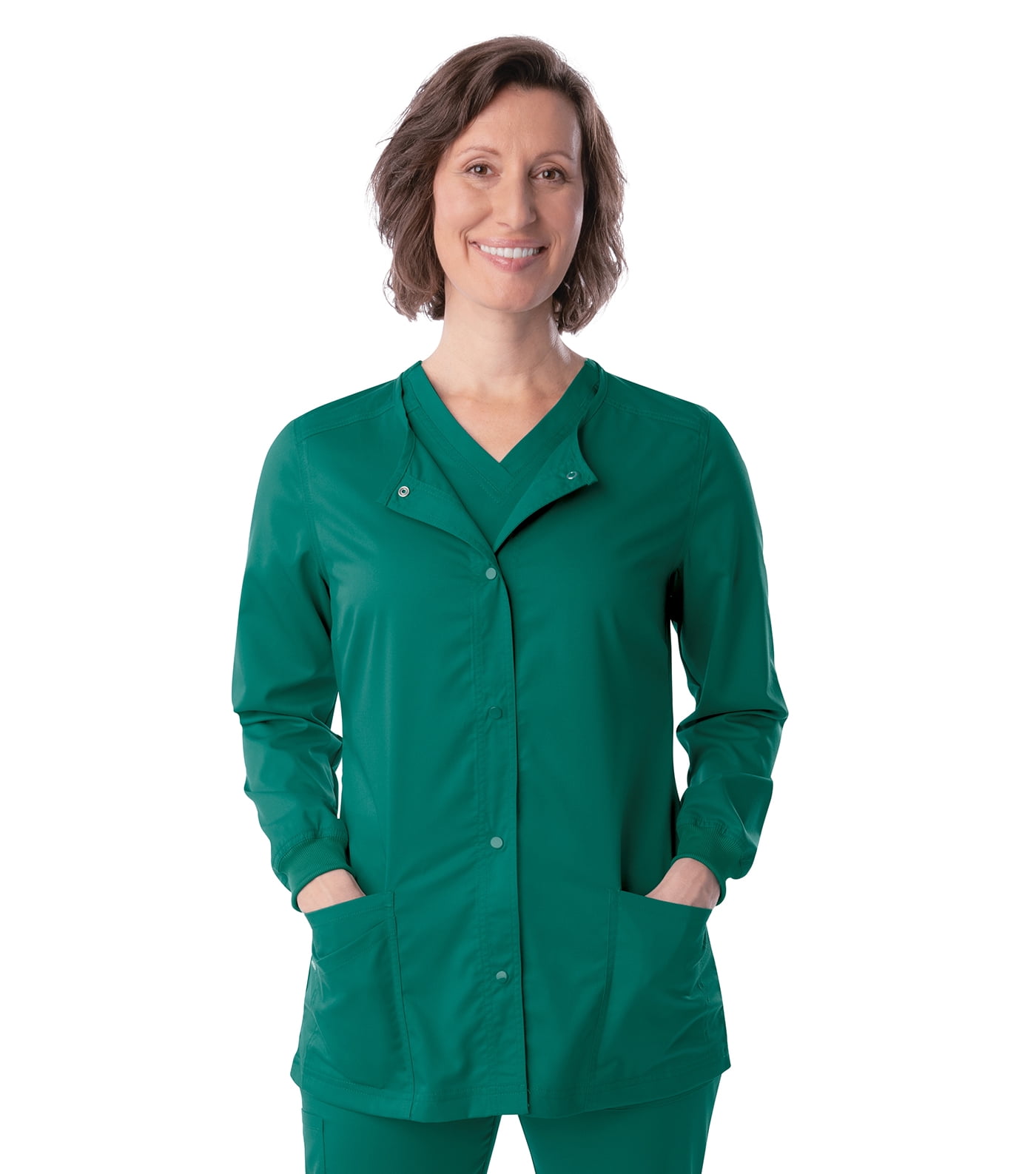 Landau ProFlex Women's Modern Tailored Fit Stretch Snap Front Scrub Jacket