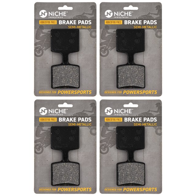 Niche Brake Pad Set Yamaha Sidewinder LTX MTX SR Viper Rear Semi-Metallic 4 Pack 519-KPA2643D