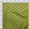 thumbnail image 3 of oneOone Georgette Viscose Green Fabric Asian Block Print Fabric For Sewing Printed Craft Fabric By The Yard 42 Inch Wide, 3 of 4