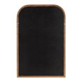 thumbnail image 4 of Kate and Laurel Glenby Transitional Arch Wall Mirror, 24 x 36, Rustic Brown, Wooden Farmhouse Arched Bathroom Mirror with Rounded and Stepped Frame Profile, 4 of 8