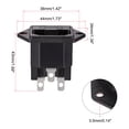 thumbnail image 2 of Unique Bargains Adaptateur de Montage de Panneau 250V AC 10A C14 3 Broches Module d'Entrée IEC 2 Pcs, 2 of 3