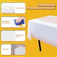 thumbnail image 3 of RKSTN tablecloths Disposable Tablecloth Thickened Wavepoint Printed Plastic Dining Table Tablecloth Holiday Birthday Party Rectangular Water Proof And Oil Proof Tablecloth table runner, 3 of 5