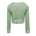 thumbnail image 5 of FhsagQ Sortie de Plage pour Femmes Vêtements de Nuit Nouveaux Chandails pour Dames avec Col Rond Ample et Manches Ajourées Sortie de Plage pour Femmes Jeu de Rôle Sortie de Plage pour Femmes Extensible Vert TG, 5 of 5