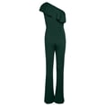 thumbnail image 5 of Yuyuzo Women Rompers 1 Shoulder Sleeveless Ruffle High Waist Loose Wide Leg Pants Elegant Jumpsuits, 5 of 5