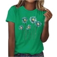thumbnail image 1 of FAIWAD Hauts d'Été à Motif Floral pour Femmes, Col Rond Décontracté, T-Shirt à Manches Courtes, Coupe Ample et Confortable, Chandail à Enfiler, 1 of 2