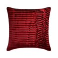 thumbnail image 1 of Decorative Pillow Covers, Red 16"x16" (40x40 cm) Pillow Covers, Satin Textured & Pintucks Throw Pillows For Sofa, Solid Color Pattern Modern Style - Lustrous Folds, 1 of 3
