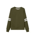 thumbnail image 4 of Yuyuzo Chandails Molletonnés pour Femmes à Manches Longues, Col Rond, Coupe Ample, Chandails à Enfiler Décontractés d'Automne, Hauts Confortables et Tendance, 4 of 6